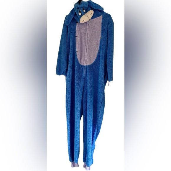 Disney Other - Disney Eeyore Blue & Lavender Adult OnePiece Hooded Sleepwear/Loungewear/Costume